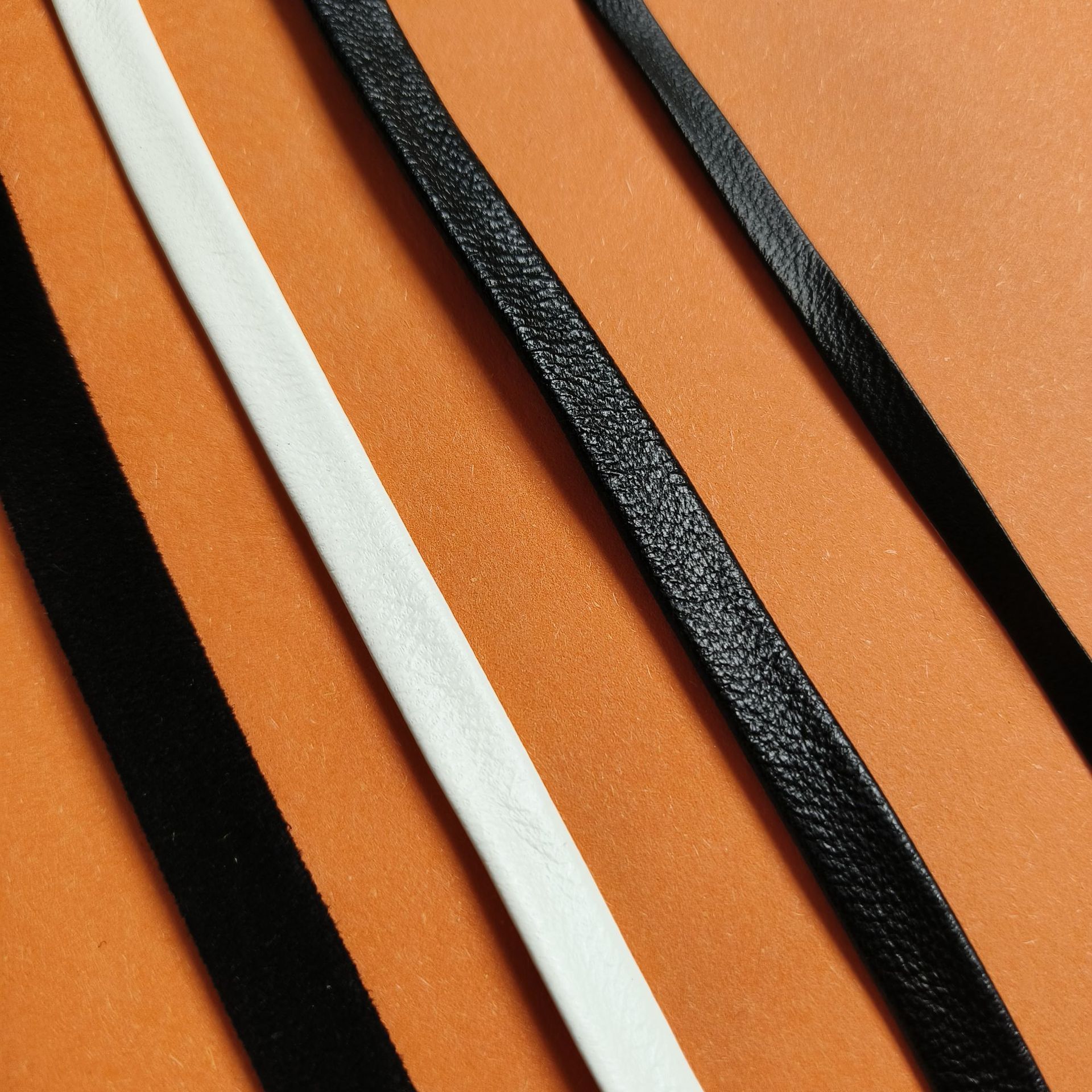 真皮皮革包边双折边羊皮皮条压条抽条皮绳双层对折