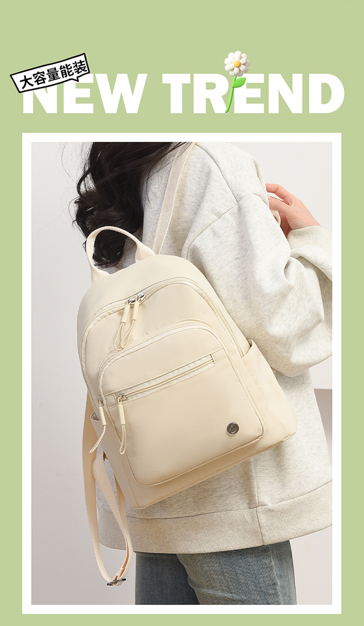Large-capacity student backpack 2025 Popular new style Japanese and Korean trendy macaron color travel and leisure backpack details Picture