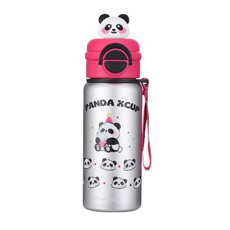 Cartoon cute children's high quality glass with glass stainless steel, teapot for elementary school students