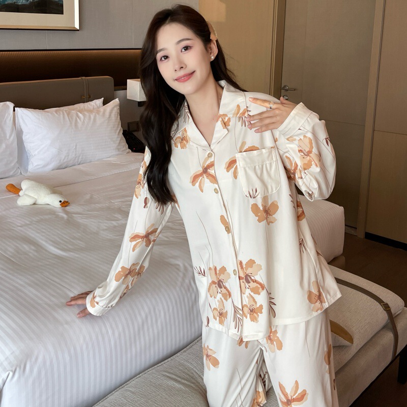 Cross-border Pajamas Women's Spring and Autumn Long Sleeve Cartoon Can Go Out 2025 New Loose Casual Home Clothes suit