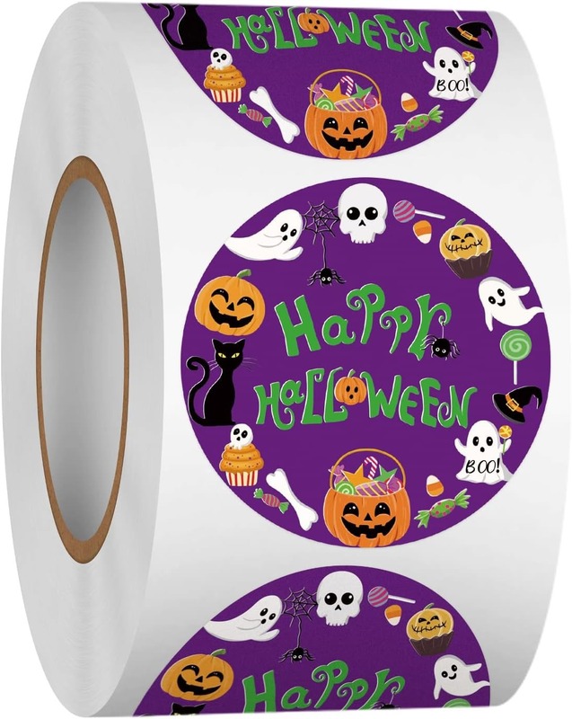 500 ハロウィンホリデーお祝いスカル粘着ステッカーラベルシールステッカー|undefined