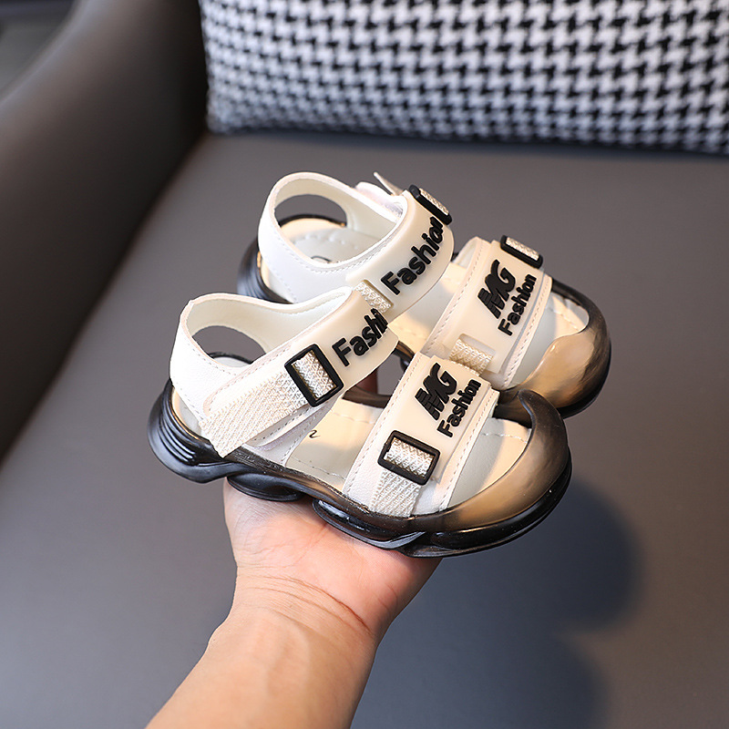 Ljetne nove dječje sandale za dječake s trakom za glavu, otporne na udarce, mekani potplat, cipele za plažu_voghion.com