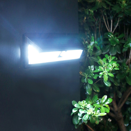 Solar lamp outdoor garden lamp household super bright human body sensor lamp wall lamp waterproof new rural LED lighting