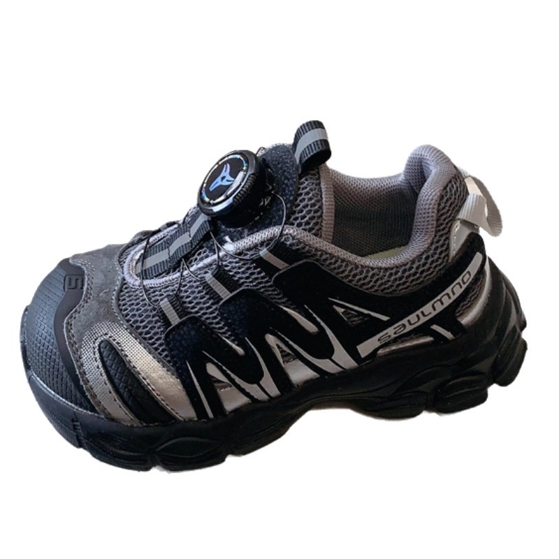 Zapatos deportivos para niños de doble red primavera y otoño botón botón