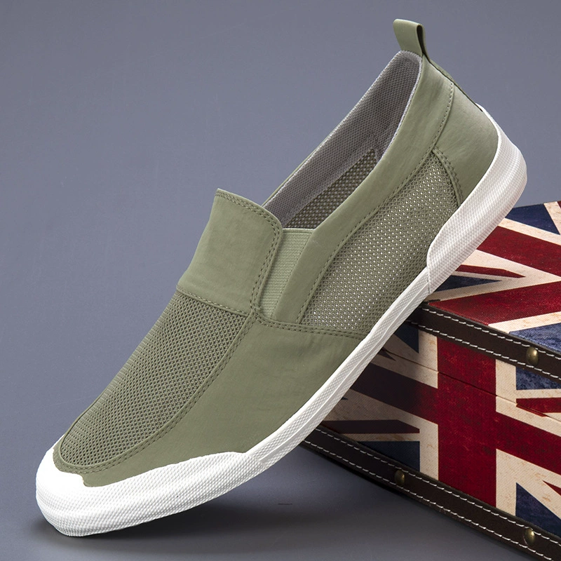 2024 весна новая летающая тканевая ткань дышащая ткань мужская обувь легкая ленивая обувь противоскользящая и износостойкая старая пекинская ткань обувь