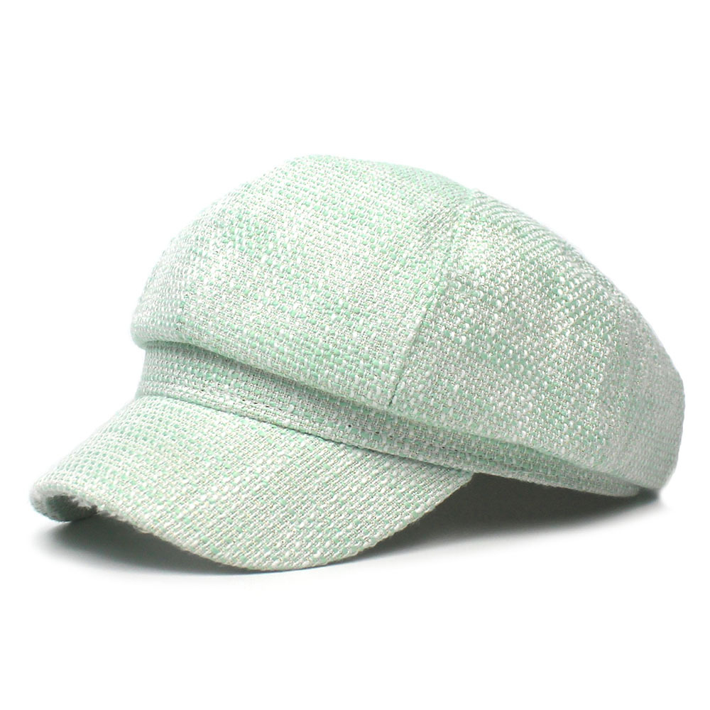 Korean Style Coarse Cloth Fashion Women's Beret Casual Octagonal Cap Autumn and Winter Warm Painter's Cap Artistic Women's Cap