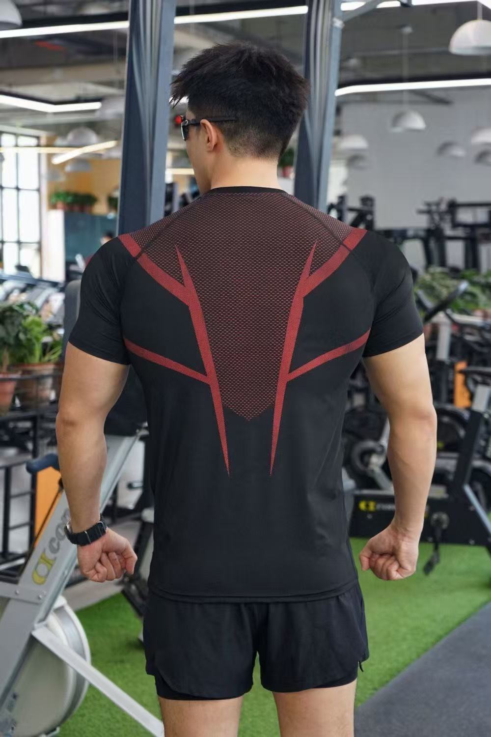 Men's Fitness T-shirt Seamless Quick Drying Breathable Oversized_voghion.com