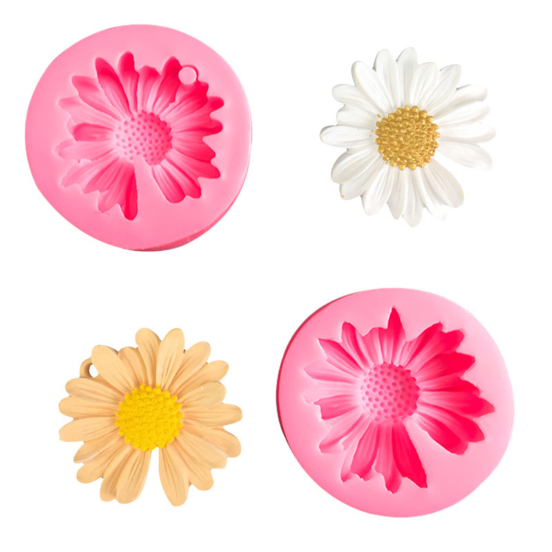 Silica Gel Material Daisy Pattern Casual Daisy Silica Gel Kitchen Molds 1 Piece