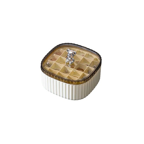 Jewelry storage box, multi-layer large capacity jewelry storage box, transparent partitioned necklace, earrings, bracelet, jewelry desktop box