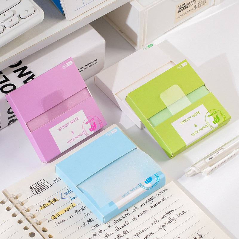 Las nuevas notas adhesivas nacaradas extraíbles de alto valor se pueden rasgar y pegar a los estudiantes