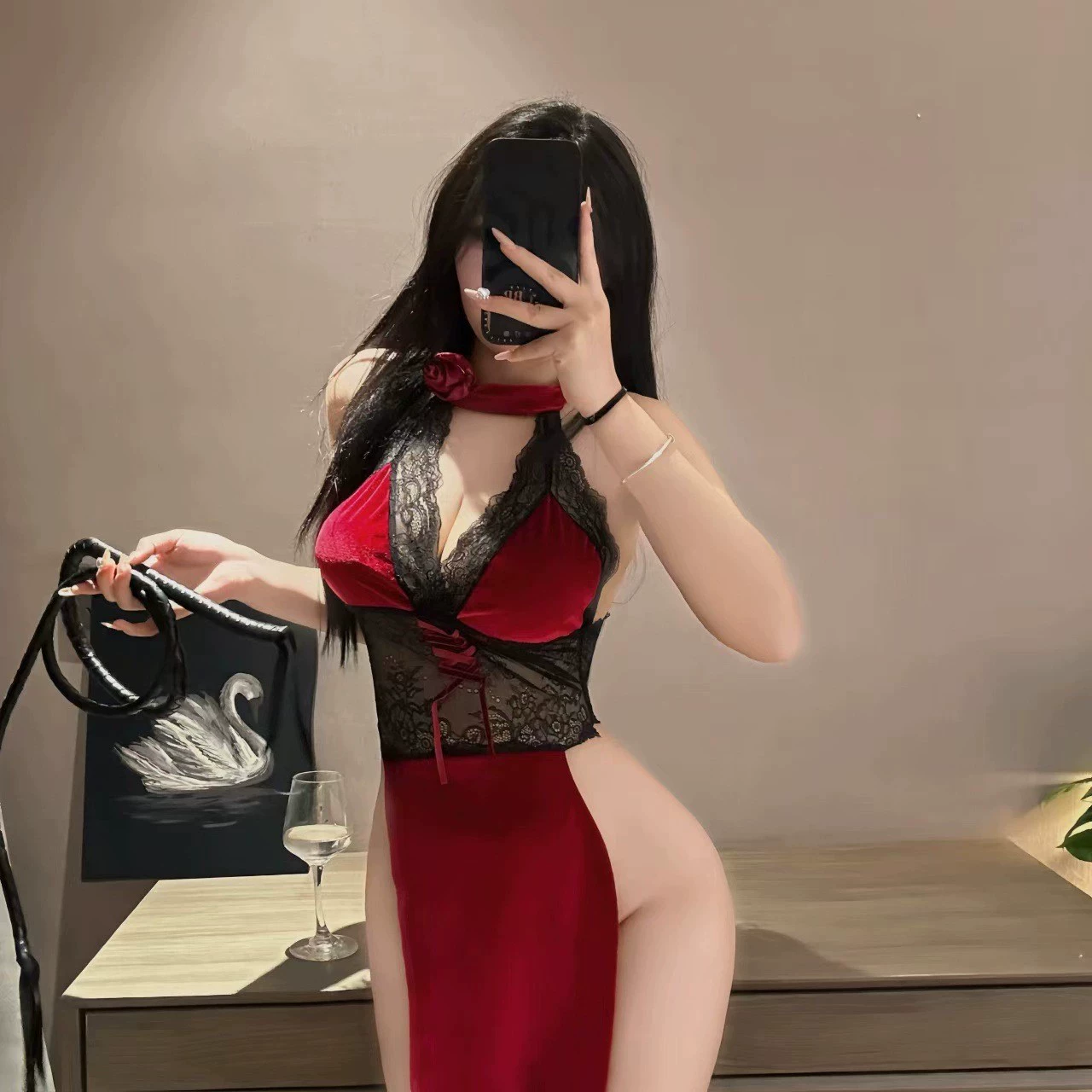 Sexy нижнее белье, чонсам, униформа, набор, высокая талия