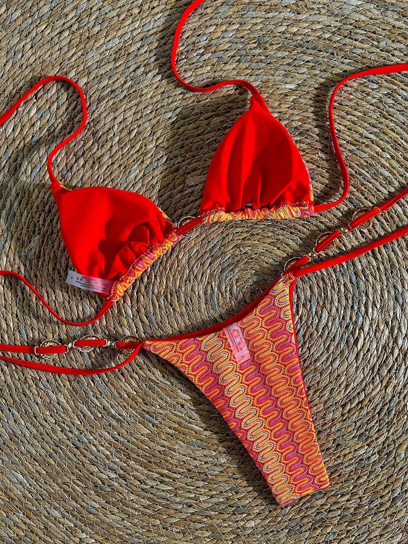 Women's Clothing Style Sexy Bikini Two Piece Set With Metallic Jewelry Swimsuit Women's Clothing Beach & Pool Ready_ecoleips.com