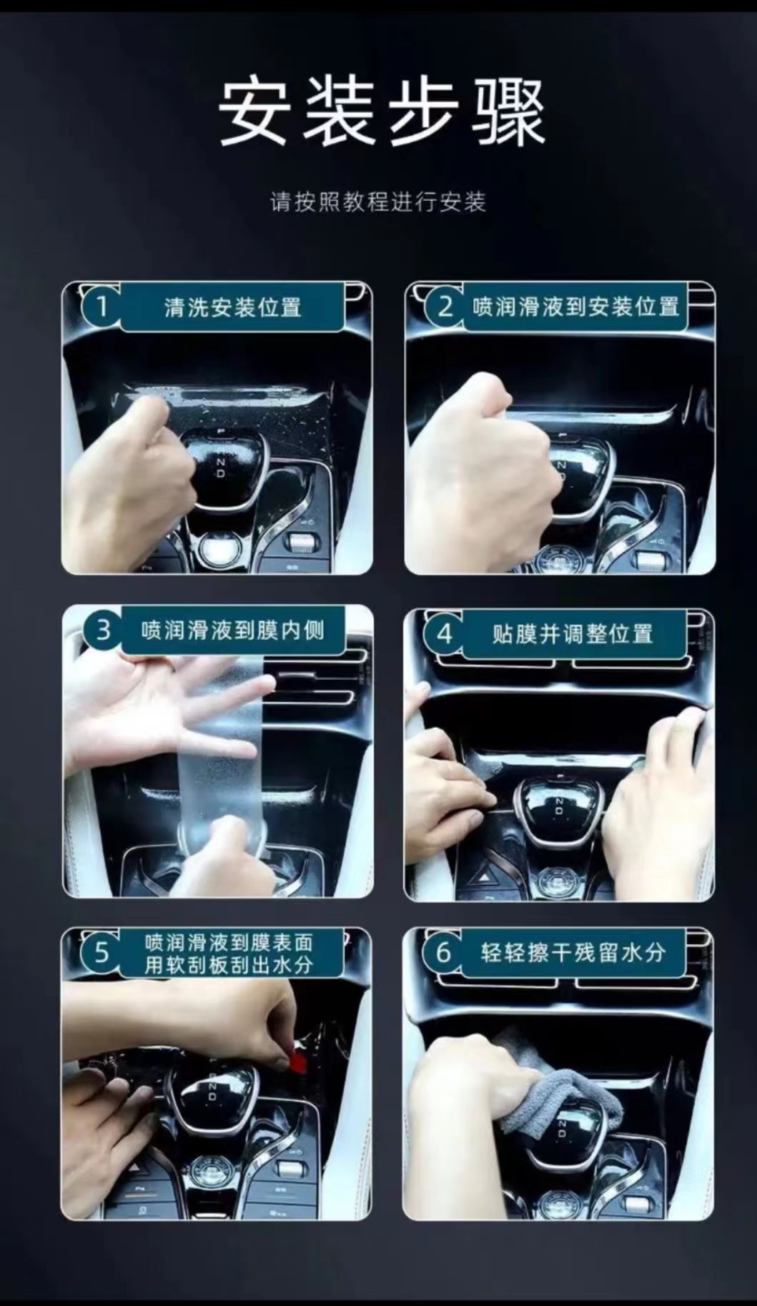 Suitable for 19-25 Audi A6L Instrument Special Screen Central Control Body Interior Sticker Modified Transparent Protective Film