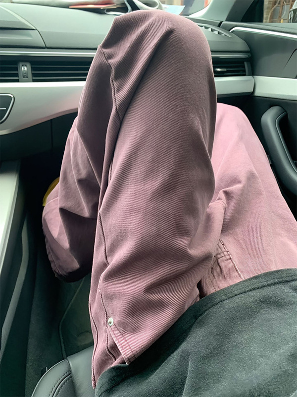 07qwer dark purple pants men's autumn new American style retro jeans cleanfit straight overalls