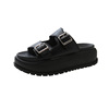 Summer advanced slippers, beach footwear, slide platform, 2024 years, suitable for import, high-quality style