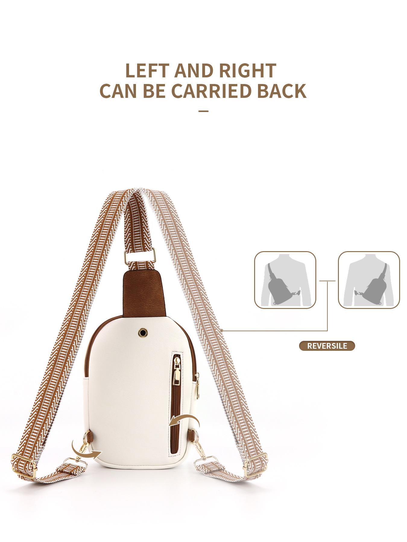 259g Weight Polyester Lining Material Zipper Closure Type Sling Strap Strap Type Fanny Pack Bags Type Daily Occasion Pu Leather Material Color Block Pattern All Seasons Season Unisex Gender Vintage Style Style Oval Shape Unisex Vintage Style Color Block Pu Leather Waist Bags 7