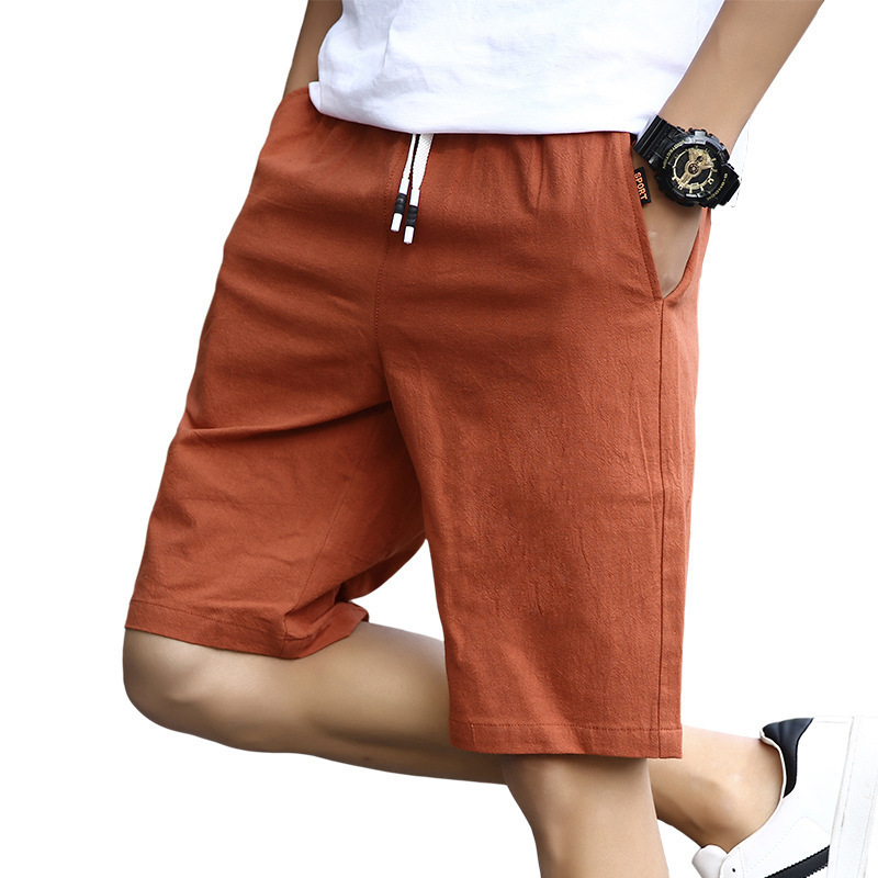 2021 nuevo algodón de verano cómodos pantalones cortos casuales transpirables para hombres pantalones medianos pantalones de algodón jóvenes pantalones sueltos
