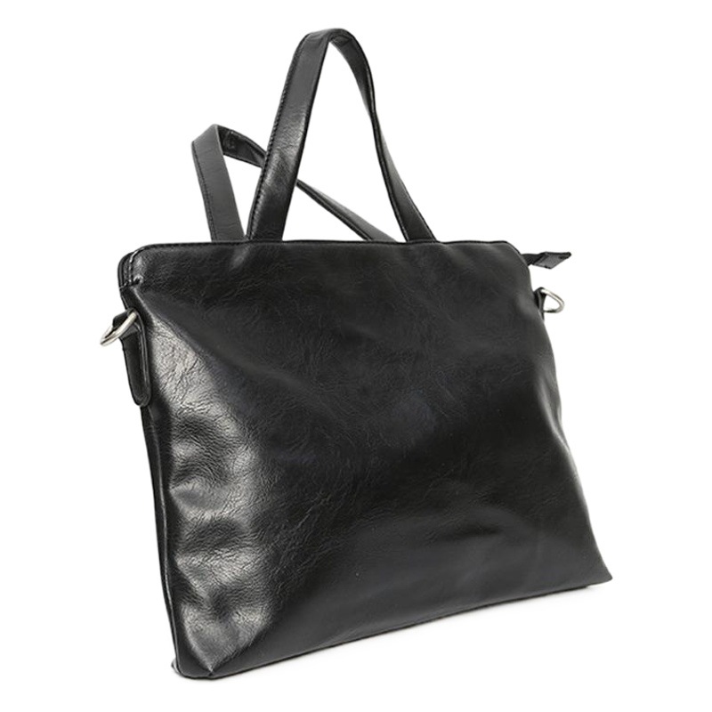 2026 New Soft Leather Handbag Business Casual Briefcase Men's Leather Business Trip Horizontal Laptop Bag Retro Handbag