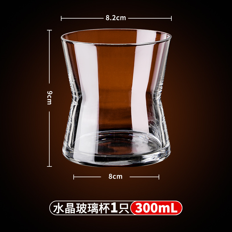 Taza de café de cristal de vidrio comercial de mano americana taza de café transparente taza de latte ultrafina taza de olor taza de infusión