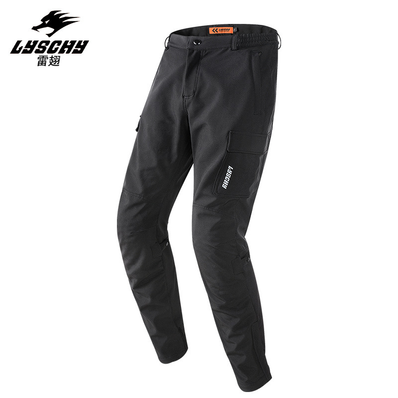 Thunder-wing Motorcycle Riding Pants Men's Winter New Arrival Tie-up Fleece-lined Warm Anti-splashing Anti-drop Casual Motorcycle Pants