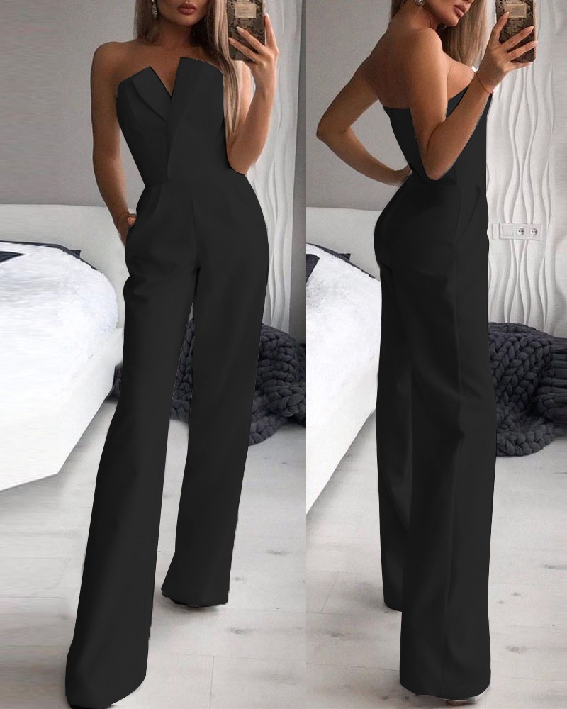 Jumpsuit Cardigan Mid-waist Temperament Commuter Jumpsuit