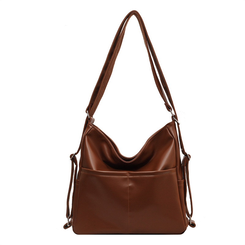 Cross-border PU Leather Backpack & Crossbody Bag for Women, 2-in-1 Tote Bag 2025 New Arrival School Shoulder Bag - Thumbnail 5