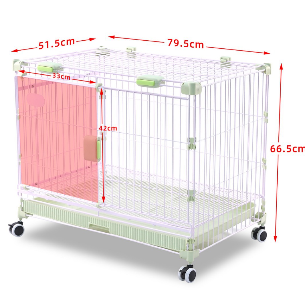 乐佳笼子卡扣组装款可叠放可拼接宠物笼狗笼猫笼兔笼滑动门便携