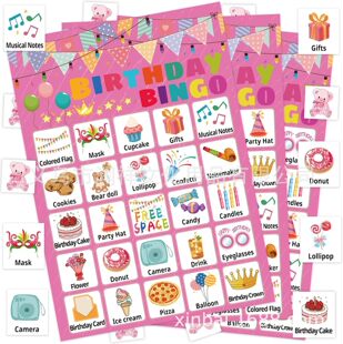 �羳�����e���Α��Ɍ����ӵ��߷�ɫ���}bingo�Α�24����ҿ�Ƭ