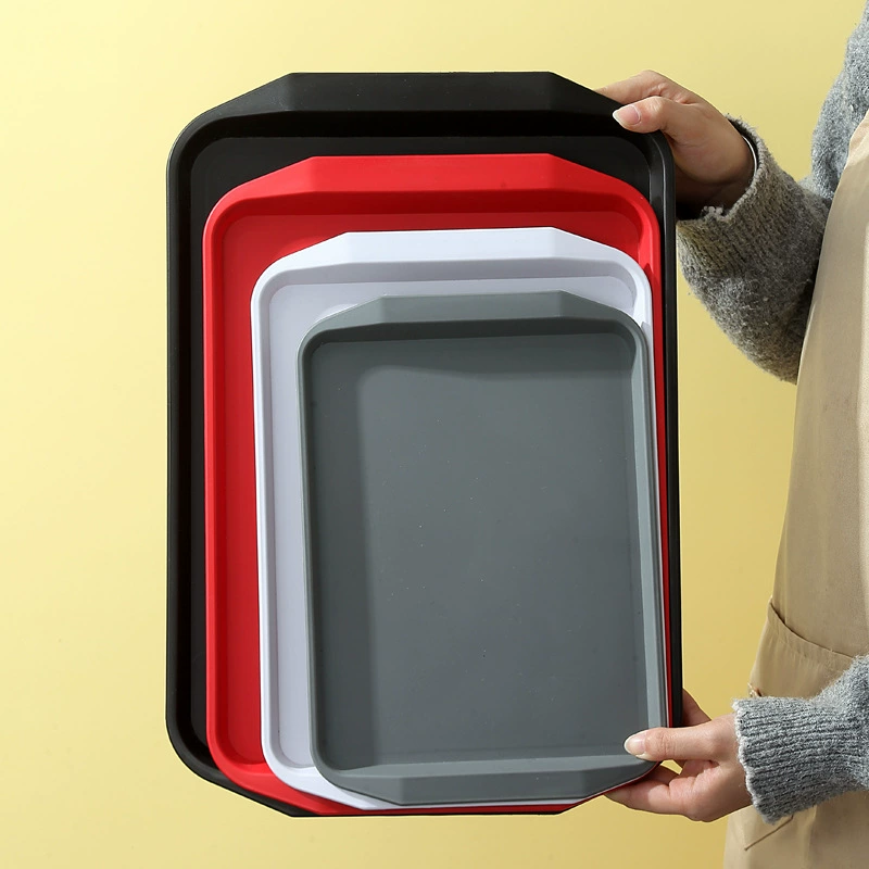 Пластиковые поддоны Пшеничная солома Коммерческая школьная столовая тарелка быстрого приготовления