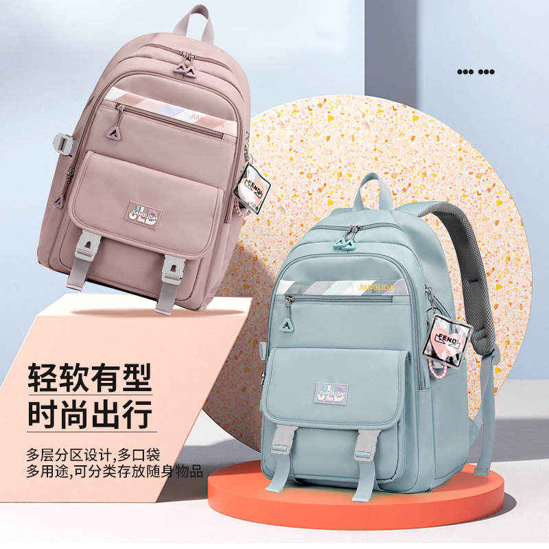 Oxford tela impermeable estudiante de la escuela secundaria mochila casual moda estudiante de la Escuela Secundaria de gran capacidad chica ins Junior High School mochila