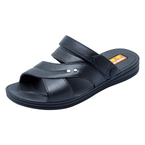 Autumn and summer casual, comfortable and trendy buckle PVC flip-flops, daily outdoor flat beach plastic sandals