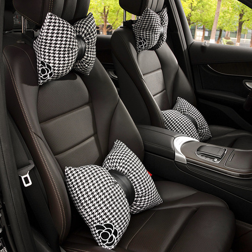 Creative Car Headrest Waist Support Neck Pillow, Car Seat Back Cushion, Women's In-Car Decorative Accessory Variety Pack