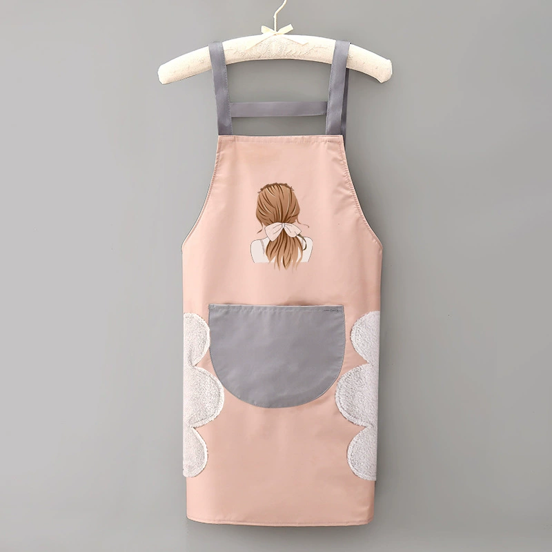 Cute fashionable waterproof apron for work for food, Korean style