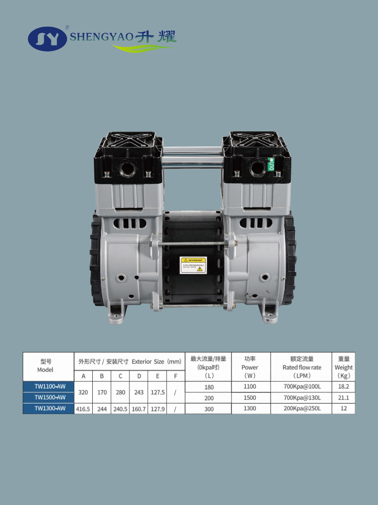 Direct sales from the manufacturer: oil-free air compressor, high-flow air compressor, air pump, mechanical equipment, oxygen booster, 1100W