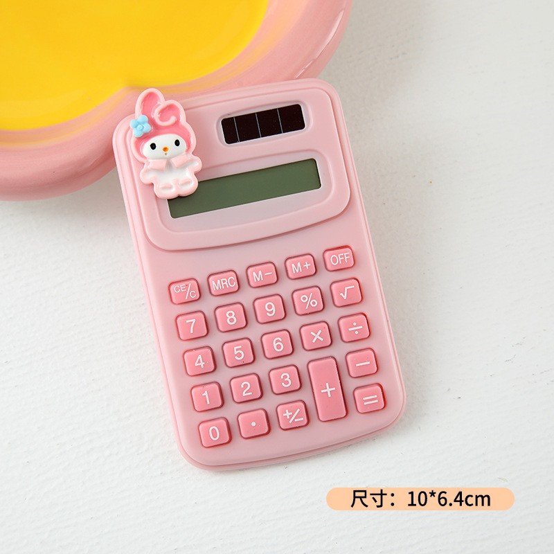 Calculadora mini de dibujos animados, diseño creativo para estudiantes