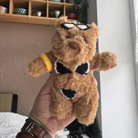 B133毛绒挂件钥匙圈泰迪熊背包包挂饰玩偶送女友礼物小熊可爱挂件