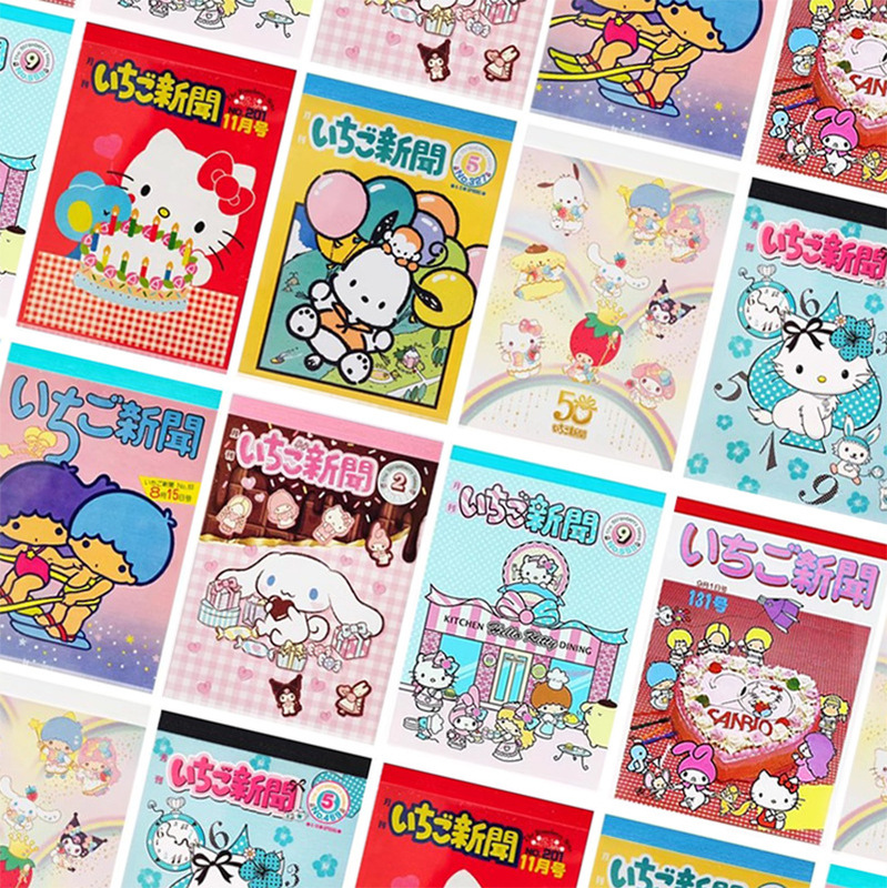 Japanese-Style Cartoon Cute Sticky Notes 50Th Anniversary Limited Edition Strawberry News Magazine Portable Memo Pads Decorative Pages for Planners Japanese-Style Cartoon Cute Sticky Notes 50Th Anniversary Limited Edition Strawberry News Magazine Portable Memo Pads Decorative Pages for Planners