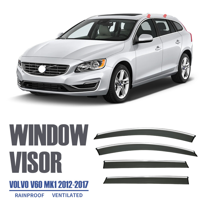 For VOLVO V60 rain shield rearview mirror rain eyebrow VOLVO V60 CROSS Window visor