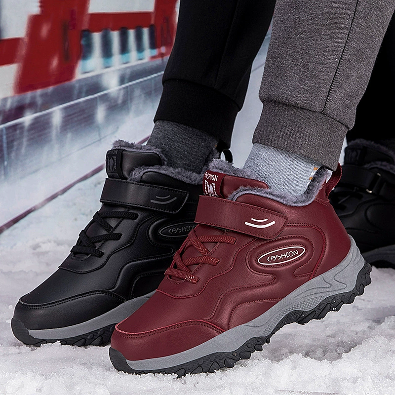 Прогулочная обувь 2023 Зимняя большая хлопковая обувь Обувь для пожилых людей Длинная хлопковая теплая удобная повседневная спортивная обувь для мам на открытом воздухе