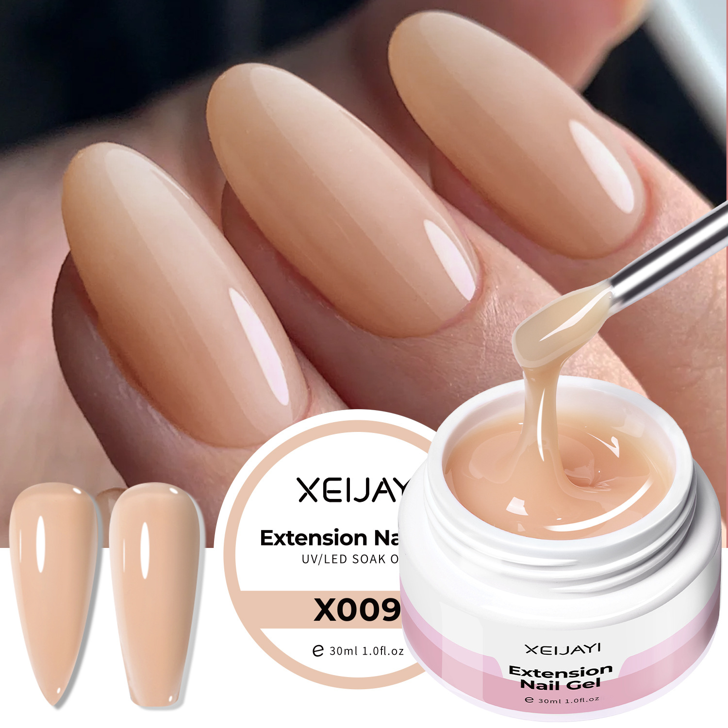 Construcción de color malta de extensión adhesivo 2025 nuevo enlatado moldeo extensión de la tienda de uñas adhesivo funcional