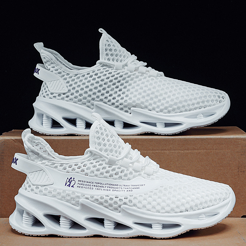 Zapatos de hombre Sandalias de verano 2025 nuevo estilo malla transpirable hueco zapatos de malla exterior zapatos de moda deportivos de playa ligeros delgados