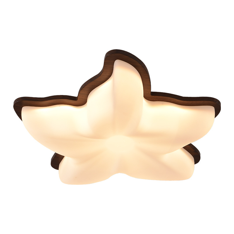Luz de dormitorio estrella de mar de color nuez de espectro completo protector de ojos lámpara de techo de estilo antiguo medio ambiente habitación de niños lámpara de montaña 357L