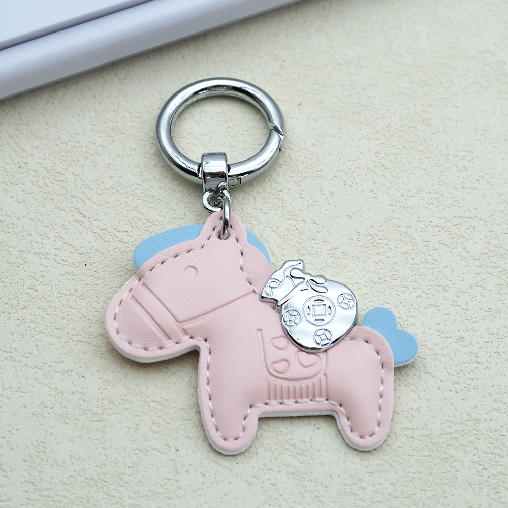 Creative keychain, cartoon pony, pendant