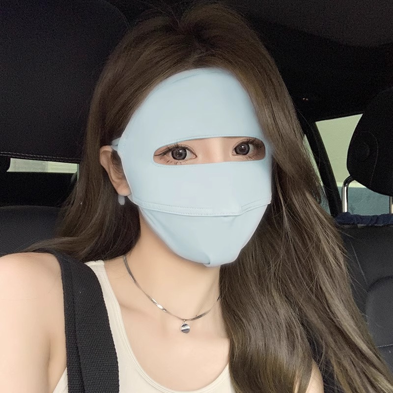 Máscara de protección solar protección contra los rayos ultravioleta femenina seda de hielo medicina belleza facial Gini cubre toda la cara sombra máscara facial delgada después de la cirugía