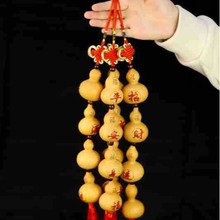 上彩描红葫芦字串中国结家居工艺品挂件客厅玄关卧室葫芦挂件