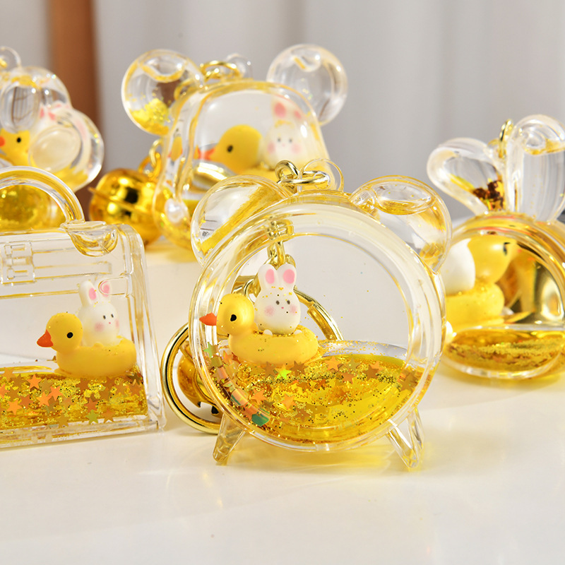 Cute Rabbit Oil Faster Pendant Decoration Creative Bath Duck Acrylic Keychain Bag Pendant Gift Cute Rabbit Oil Faster Pendant Decoration Creative Bath Duck Acrylic Keychain Bag Pendant Gift