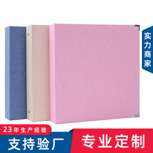 批发活页广告展示画册 布纹封面铁条护角材料样品册 同学纪念册