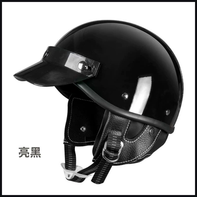 Motosiklet kaskı (dəbilqə) – 3C certified summer motorcycle helmet - glossy-black-s52-53