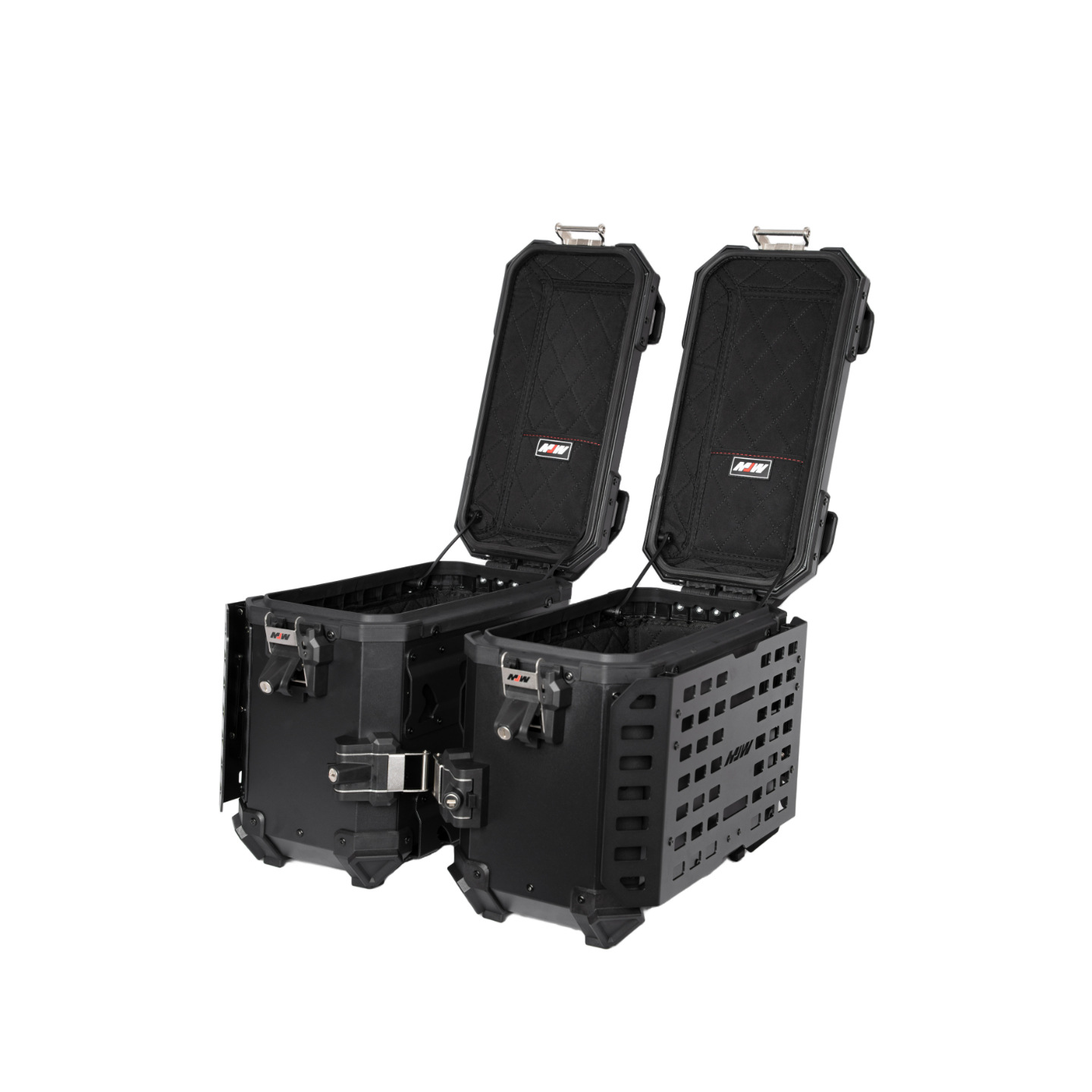 38Lbm Multifunctional Armored Black Aluminum Alloy Three-Box Motorcycle Tail Box Side Box Scooter Electric Vehicle Storage