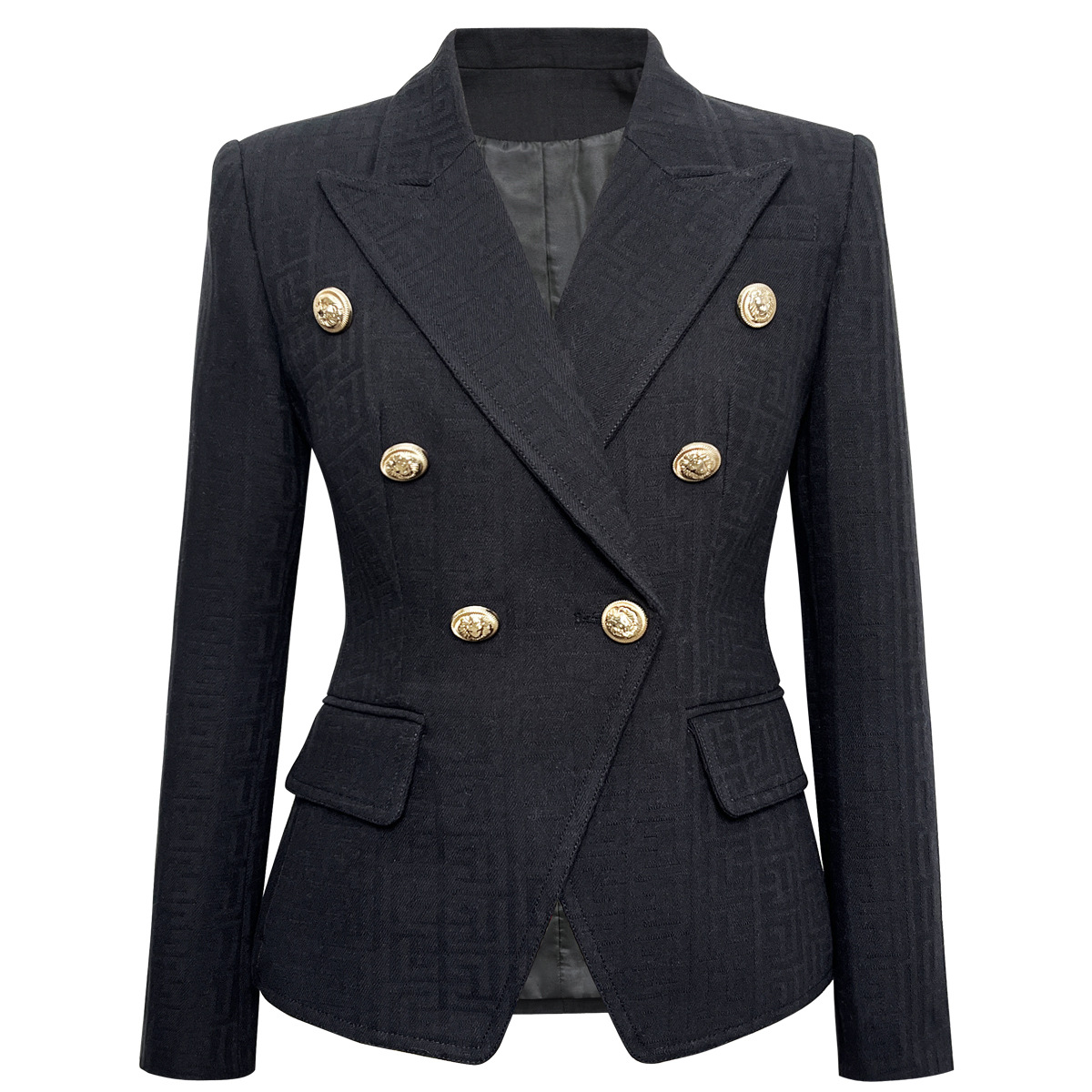 Chaqueta Blazer Ajustada para Mujer 21249 de Algodón Jacquard